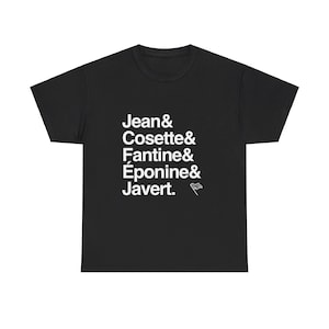 Les Miserables Broadway Musical Names List Tee, Broadway gift, Musical Theater Gift, Broadway Fan Gift, Broadway Actor Shirt, Theat