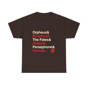 Hadestown Broadway Musical Names List Tee, Broadway gift, Musical Theater Gift, Broadway Fan Gift, Broadway Actor Shirt, theatre gif
