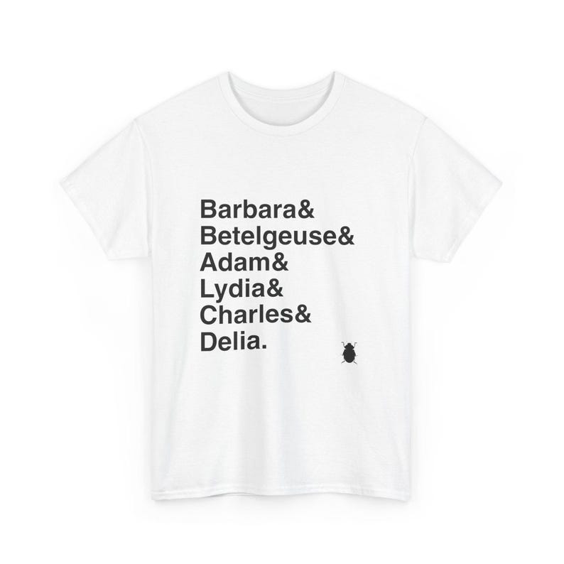 Beetlejuice T-Shirt - Say My Name Names List Tee | Lydia Deetz, Day-O, Broadway Musical Gift, Theatre Fan image 3