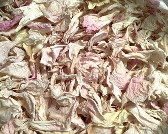 White Peony Petals Naturally Dried for Wedding Toss, Flower Girl, Keepsake, Tea, Bath, Crafts