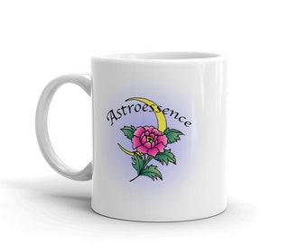 AstroEssence Ceramic Mug with quote "A Flower is a thought in the mind of God"