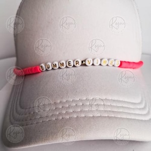 Pearl and Hot Pink Trucker Hat Chain