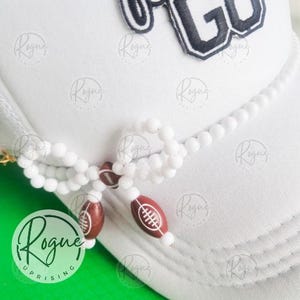 Football Bow Trucker Hat Chains