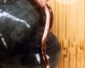 Jasper Copper Wire Wrapped Pendant Necklace