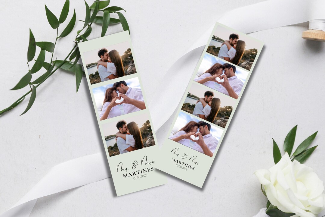 Simple Photo Boot Wedding Photo Booth Template, Minimalistic Wedding Photo Booth Template ...