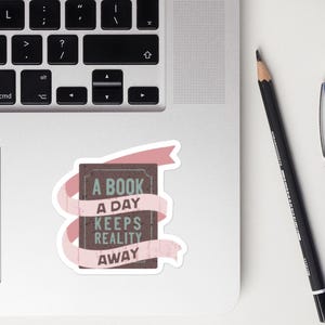 Bookish Aufkleber Buchliebhaber Vinyl Aufkleber Bibliophile Geschenk Lesung Ästhetische wasserdichte Aufkleber für Laptops Journals Kindles
