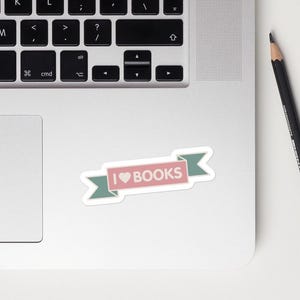 Bookish Sticker - Buchliebhaber Vinyl Aufkleber, Bibliophiles Geschenk, Leseästhetik, wasserfester Aufkleber für Laptops, Journals & Kindle