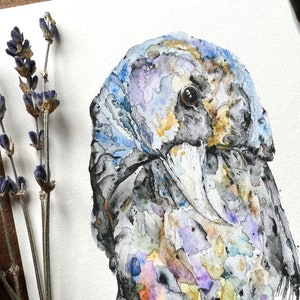 Crow Art Print, Watercolor Crow Painting, Raven Art, Witchy Art, Wall Decor, Totem Animal, Art by Lady Majik Horse