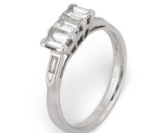 Art Deco Diamond Platinum Engagement Ring