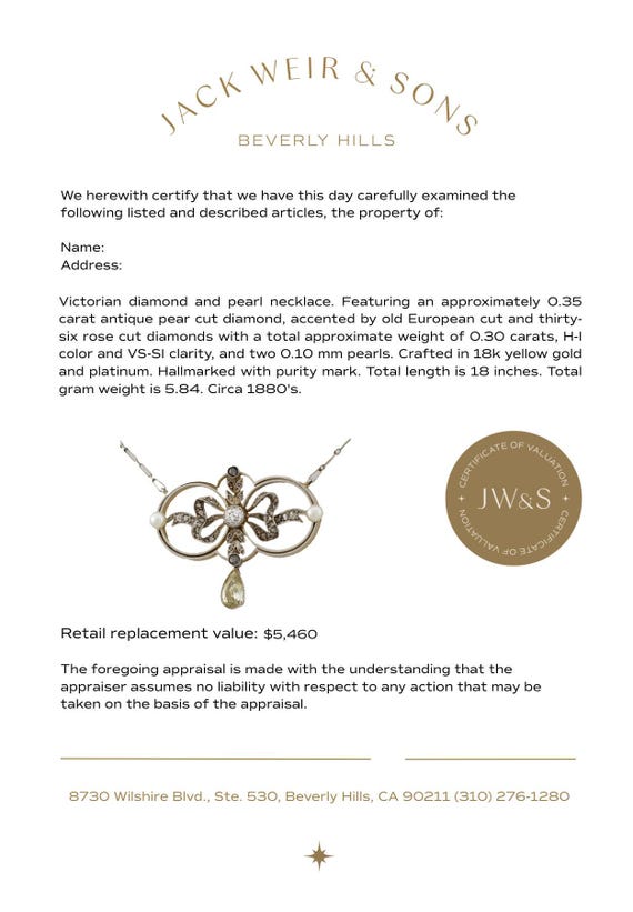 Victorian Diamond Pearl 18k Yellow Gold and Plati… - image 5