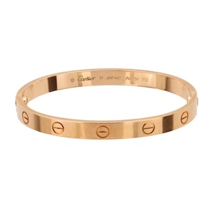 Pulsera Cartier Love de oro rosa de 18 quilates