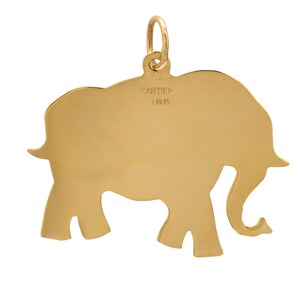 Cartier 18k geelgouden olifant bedelhanger
