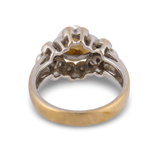 Vintage Pearl Diamond 18k Yellow Gold Ring - image 6
