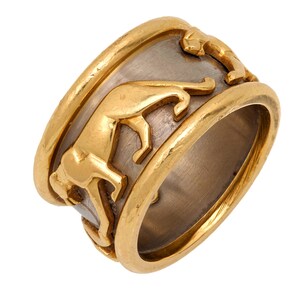 Vintage Cartier 18k Yellow Gold Walking Panther Band