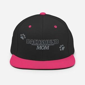 Dachshund Mom Snapback Hat Baseball Cap Hat Gift for Her Clothing Dachshund Dog Lover Puppy