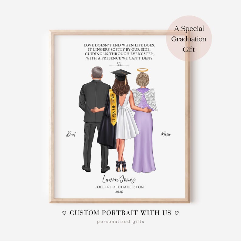 Missing Graduation Personalised Graduation Print, Graduation Portrait for Graduate Who ...
