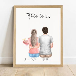 Fehlgeburt Geschenk, personalisierte Baby Verlust Familien Porträt, Säugling Verlust Baby Verlust Geschenk, Totgeborene Mama eines Engels Wandkunst, Schwangerschaft Verlust