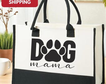 Sac fourre-tout en toile pour maman, coton laminé, sac à provisions réutilisable