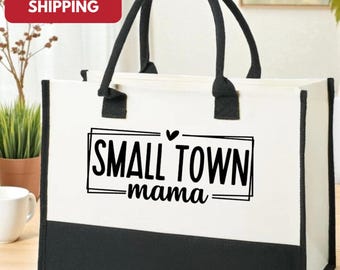 Sac fourre-tout en toile de coton plastifié pour maman, sac de voyage réutilisable