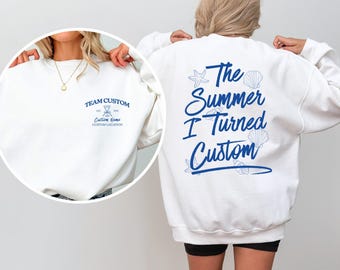 Custom 'The Summer I Turned' Sweatshirt: Bachelorette Party Crewneck