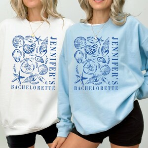 Seashells Bachelorette Sweatshirt and Tshirt, Beach Bachelorette Shirt, Coastal Bach Club Tee, Bachelorette Gift for Bridesmaids