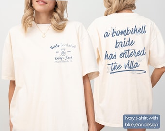 Bombshell Bride Bachelorette Comfort Colors Shirt: Villa Themed Bach Party