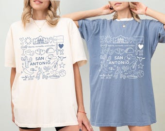 Custom San Antonio Texas Bachelorette Shirt - Texas Girls Trip Tee, Comfort Colors Texas Bach Party T-Shirt