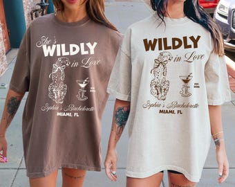 Wildly in Love Bachelorette Comfort Colors Tee, Safari Bridal Shower Shirt