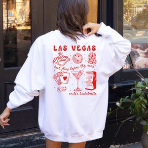 Custom Las Vegas Bachelorette Sweatshirt: Casino Theme Bridal Party Outfit