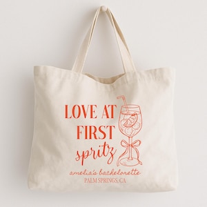 Aperol Spritz Bachelorette Tote Bag: Custom Bridal Party Gift