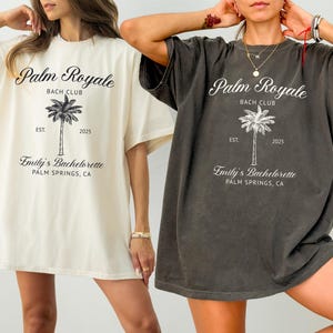 Palm Tree Bachelorette Comfort Colors T-Shirt: Palm Springs Trip