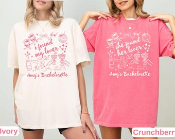 Custom Comfort Colors Bachelorette Party Shirt, Retro Disco Bride Tee