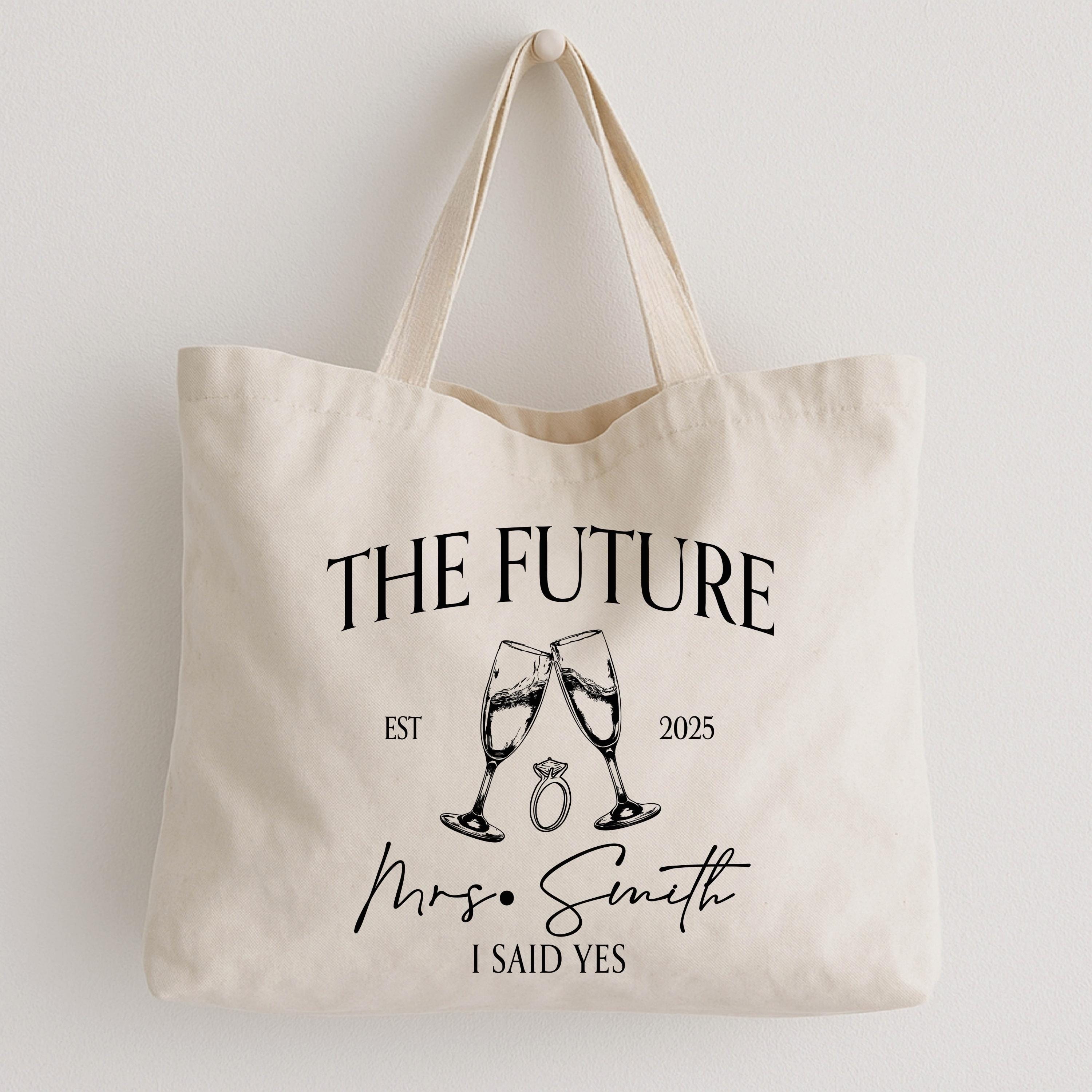 Custom Engagement Tote Bag