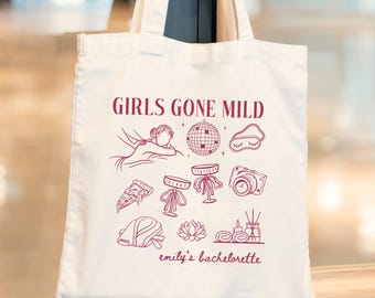 Personalized Bachelorette Party Tote Bag: Spa Weekend Gift