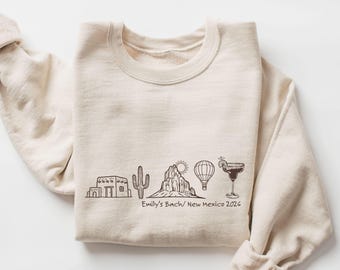 New Mexico Bachelorette Sweatshirt, Desert Bach Party Crewneck, Santa Fe Girls Trip Shirt, Bride Trip Southwest Bachelorette