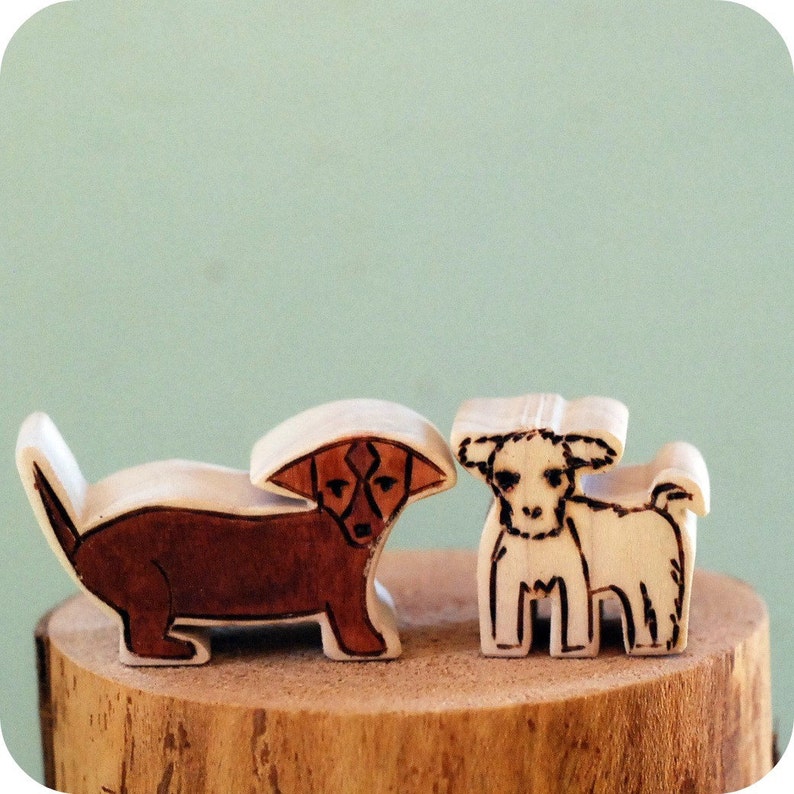 Custom Wooden Star House Pet Likeness Two Pets image 5