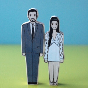 Custom Wedding or Anniversary Cake Topper Couple