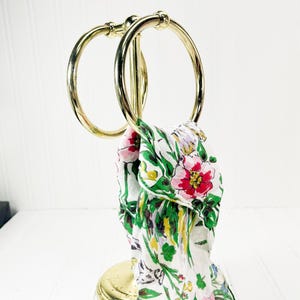 Vintage Brass Hand Towel Holder - Hollywood Regency Bathroom Decor