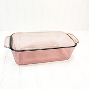Pyrex Purple Rectangle Loaf Baking Dish - 1 Qt Loaf Pan #213-R - Made in USA Glass loaf pan
