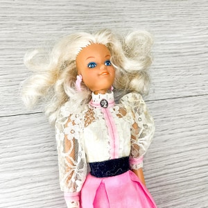 Vintage Totsy Doll 1987 - Vintage Barbie Doll - Vintage Doll Lace Dress
