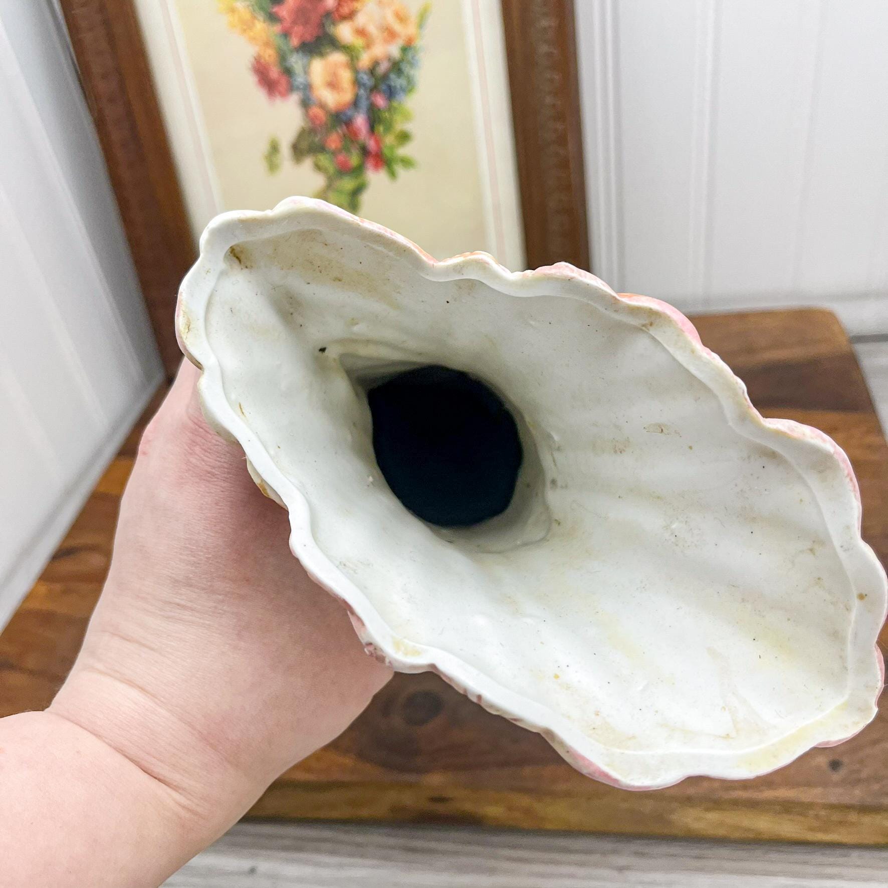ヴィンテージ セラミック スワン 花瓶 プランター：White Goose Decor