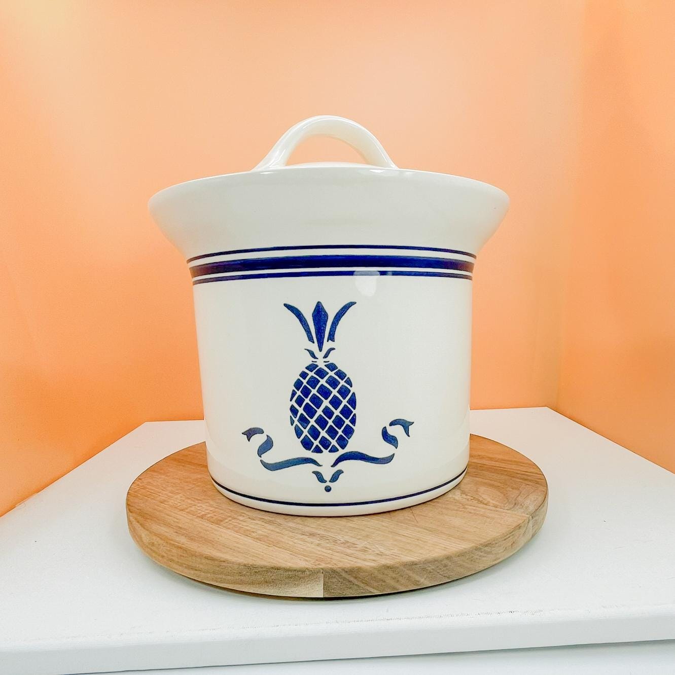Spectrum Pottery Stoneware - Ceramic Pineapple Canister