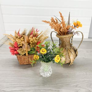 Wählen Sie Eine Vintage Blumenvase - Retro Sockel Planter - Kristall Blumenvase - Retro Blumenkorb - Vintage Weidenvase