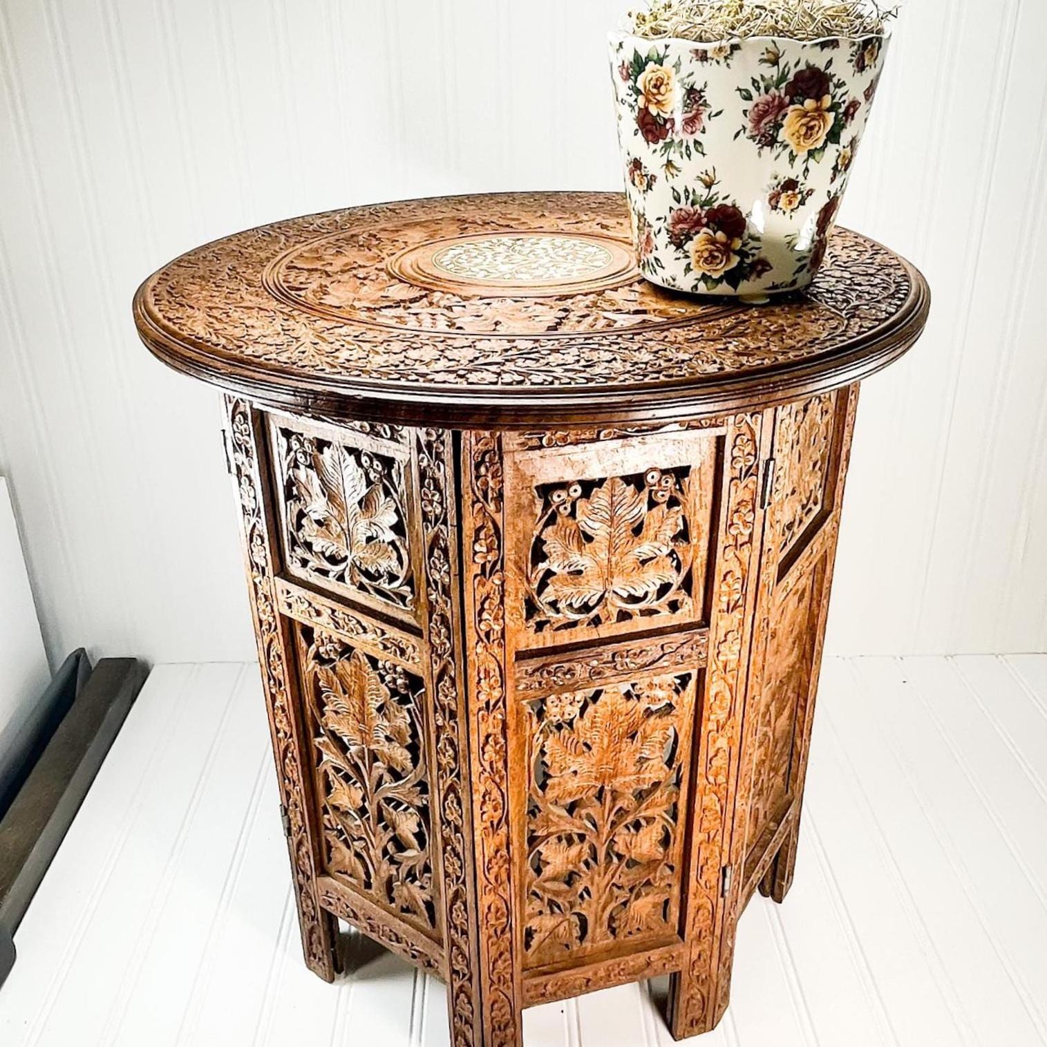 フランスヴィンテージ☆ルイ16世様式／フラワースタンド／大理石天板