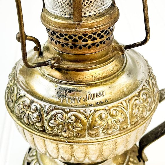 Antique Juno Kerosene Lamp Base: 1800s Brass Table Decor - Etsy