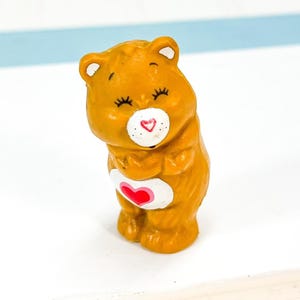 Vintage Care Bear Figure - 1980s Tenderheart Figure - Nostalgic Gift Ideas