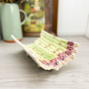 Vintage Ceramic Asparagus Strainer Dish: Kitschy Kitchen Decor