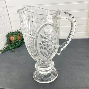 Vintage Crystal Water Pitcher: Flora Collection