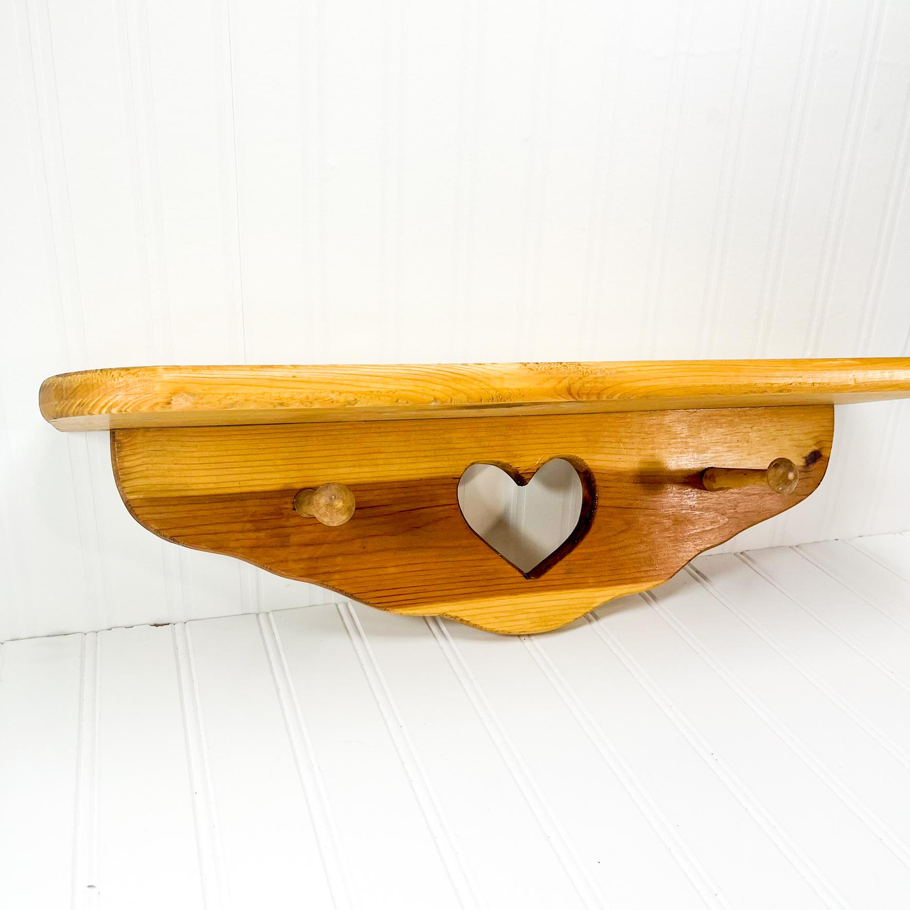Country Wooden Heart Curio Shelf - Vintage Farmhouse Decor - Etsy