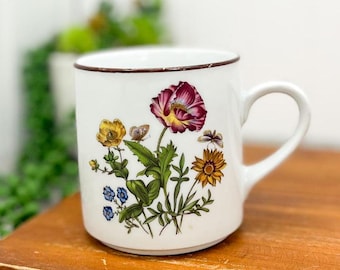 Vintage Floral Coffee Mug - Made in Western Germany